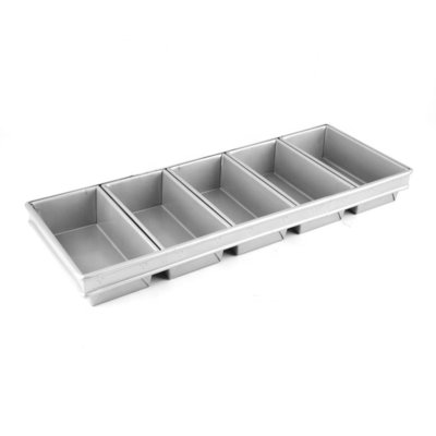 5 slot Aluminium baja roti panggang panci baking tray kotak roti panggang kotak roti panggang untuk restoran