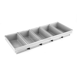 5 slot Aluminium baja roti panggang panci baking tray kotak roti panggang kotak roti panggang untuk restoran