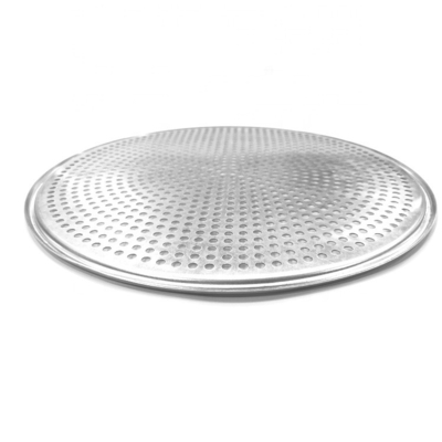 16 inci perforated bulat aluminium pizza pan ditusuk pizza baki baking tray untuk toko roti atau bar atau restoran