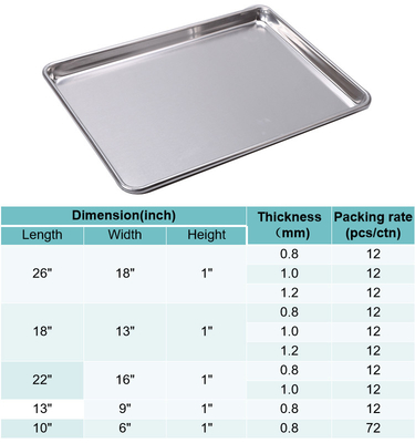 26 x 18 inci 1,2mm aluminium paduan baking pan aluminium paduan baking tray aluminium oven tray oven baking tray