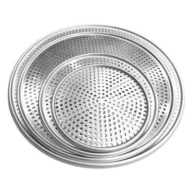 18 Inch Perforated Round Aluminium Pizza Pan Punched Pizza Tray Baking Tray Untuk Restoran