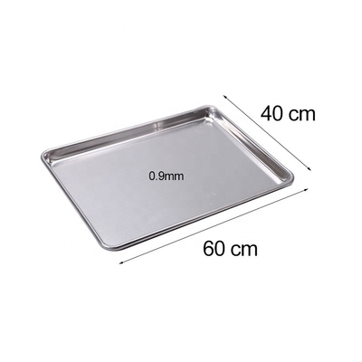 400x600 mm Panci Lembar Logam Wire-In-The-Rim Tray 0,9mm Ketebalan Oven Baking Pan