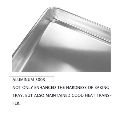 400x600 mm Panci Lembar Logam Wire-In-The-Rim Tray 0,9mm Ketebalan Oven Baking Pan