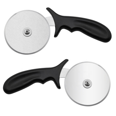 10cm Stainless Steel Pizza Wheel Cutter Dengan Pp Handle Bulat Plastik Pizza Wheel Cutter Server
