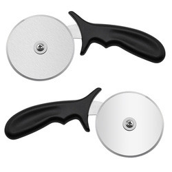 10cm Stainless Steel Pizza Wheel Cutter Dengan Pp Handle Bulat Plastik Pizza Wheel Cutter Server