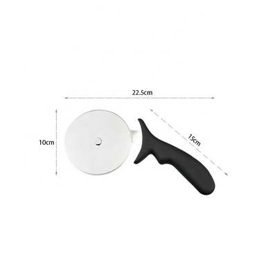 10cm stainless steel 430 Pizza Wheel Cutter Dengan Pp Handle Bulat Plastik Cutter Server
