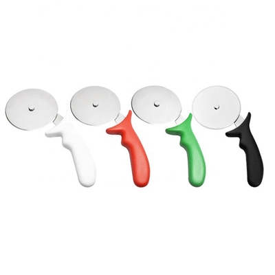10cm stainless steel 430 Pizza Wheel Cutter Dengan Pp Handle Bulat Plastik Cutter Server