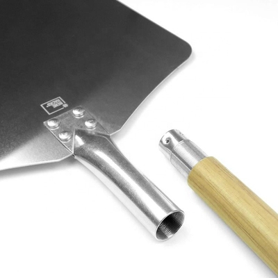 Alat Oven 83cm Aluminium Pizza Peel Dengan Pegang Kayu yang Bisa Dipisahkan Pizza Schep 12x14