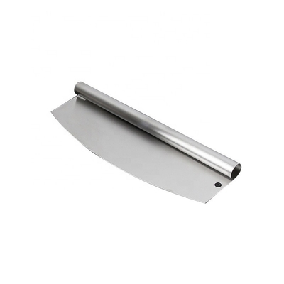 12 * 14 inci Oven Square Pizza Peel Genggam Kayu Aluminium Pizza Shovel Dengan 14 Inch Stainless Steel Cutter Set