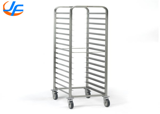 RK Bakeware China Foodservice NSF Custom Rustless Steel Oven Baking Tray Trolley Double Oven Rack