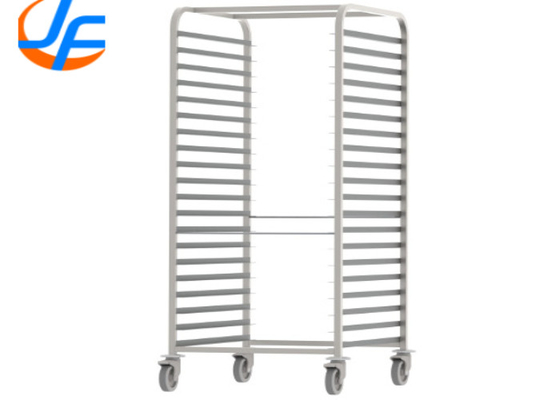 RK Bakeware China Foodservice NSF Custom Rustless Steel Oven Baking Tray Trolley Double Oven Rack