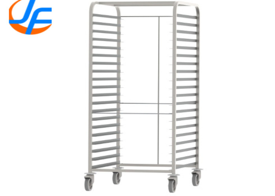 RK Bakeware China Foodservice NSF Custom Rustless Steel Oven Baking Tray Trolley Double Oven Rack