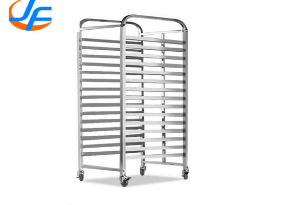 RK Bakeware China Foodservice NSF Karet Makanan Mobil Baja Ringan GN1/1 Pan Tray Trolley Oven Rack