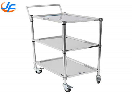 RK Bakeware China Foodservice NSF 3 Tier Stainless Steel Serving Cart Stainless Steel Material Distribution Cart