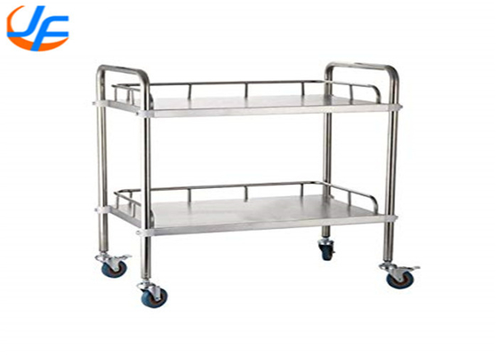 RK Bakeware China Foodservice 2/3/4 Tiers Steel Trolley Service Cart, Bahan distribusi Trolley stainless steel