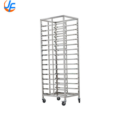 RK Bakeware China-32 Trays Double Oven Rack Baking Tray Trolley / 304 Baja tahan karat Baking Roti Trolley Rack