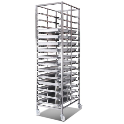 RK Bakeware China-Z Frame Nesting Stainless Steel Baking Trolley Double Oven Rack Untuk toko roti grosir