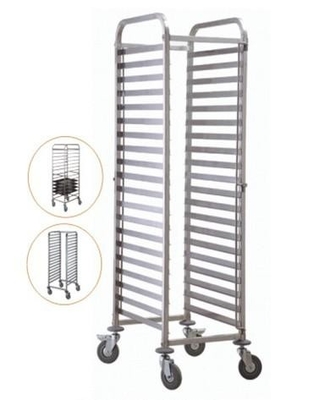 RK Bakeware China-Z Frame Nesting Stainless Steel Baking Trolley Double Oven Rack Untuk toko roti grosir