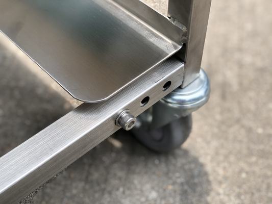 RK Bakeware China-Mackies Flatpack Z Frame Nesting Stainless Steel Trolley Untuk Produksi Pakan