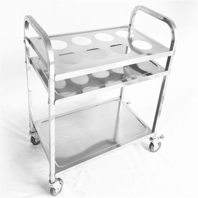 Trolley baja tahan karat berkualitas tinggi yang bisa dilepas dengan empat roda