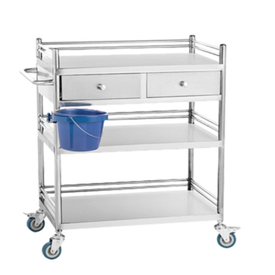 RK Bakeware China Rumah Sakit Medis Pakaian Trolley Baja tahan karat Trolley bedah dengan laci