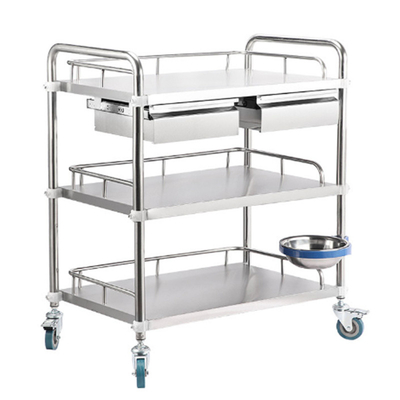 RK Bakeware China Rumah Sakit Medis Pakaian Trolley Baja tahan karat Trolley bedah dengan laci