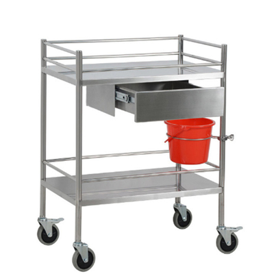 RK Bakeware China Rumah Sakit Medis Pakaian Trolley Baja tahan karat Trolley bedah dengan laci