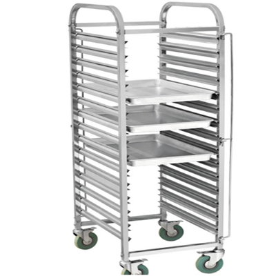 RK Bakeware China Custom Baja tahan karat Restoran Layanan Katering Makanan Pengangkutan Trolley / Keranjang Teh untuk Dapur