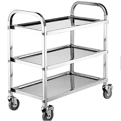 RK Bakeware China Custom Baja tahan karat Restoran Layanan Katering Makanan Pengangkutan Trolley / Keranjang Teh untuk Dapur