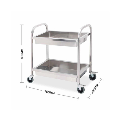 RK Bakeware China Foodservice NSF Double Line Tray Rack Trolley Baja tahan karat Bakery Trolley