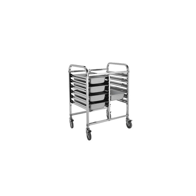 RK Bakeware China Foodservice NSF Double Line Tray Rack Trolley Baja tahan karat Bakery Trolley