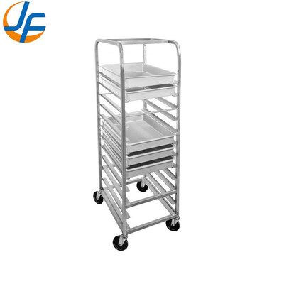 RK Bakeware China Layanan Makanan NSF Roll Dalam Rak Roti Troli Baki Flatpack Stainless Steel