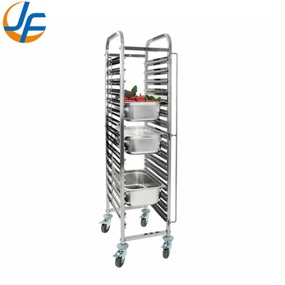 Rk Bakeware China-Z Frame 20 Pan End Load Stainless Steel Nesting Trolley Bun Sheet Pan Rack - dirakit