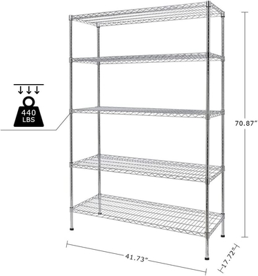 Rk Bakeware China Foodservice Commercial Wire Shelf Heavy Duty Metal Storage Rack Unit Rak untuk Dapur