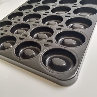 Nampan Kue Kue Donat Oval Baja Aluminium 36 Rongga