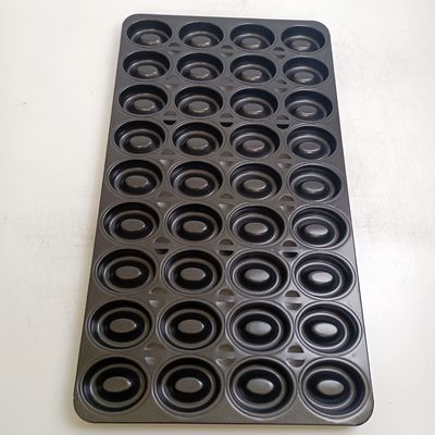 Nampan Kue Kue Donat Oval Baja Aluminium 36 Rongga