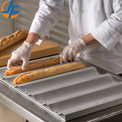 RK Bakeware China Foodservice NSF 10 Slot Glaze Aluminium Baguette Baking Tray