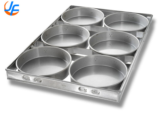RK Bakeware China Foodservice Chicago Metallik 6 Tali Aluminium Bulat Kue Keju Pan Kaca